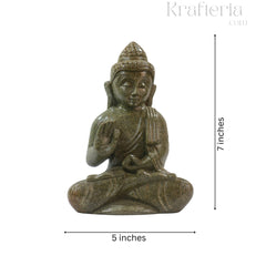 Peaceful Buddha Figurine – Soft Stone Decorative Idol