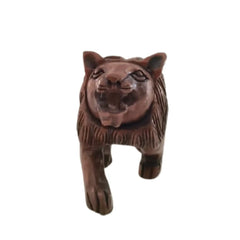 Wooden Lion Carving | Intricate Hand-Carved Animal Statue maruthi handicrafts