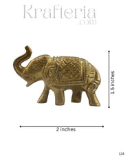 Brass Elephant Idol for Vastu, Prosperity, and Good Luck
