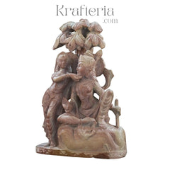 Radha Krishna Sculpture Under the Tree – Eternal Love in Nature Soft Stone