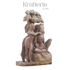 Radha Krishna Sculpture Under the Tree – Eternal Love in Nature