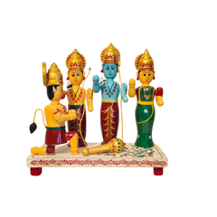 Etikoppaka Ram Darbar-Wooden Statue of Lord Rama, Sita, Lakshmana, and Hanuman