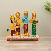 Etikoppaka Ram Darbar-Wooden Statue of Lord Rama, Sita, Lakshmana, and Hanuman Etikoppaka Lacquerware
