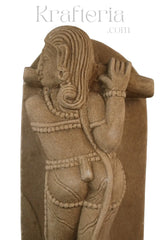 Ancient Stone Carving - A Figure Adorned Sculpture Sand Stone