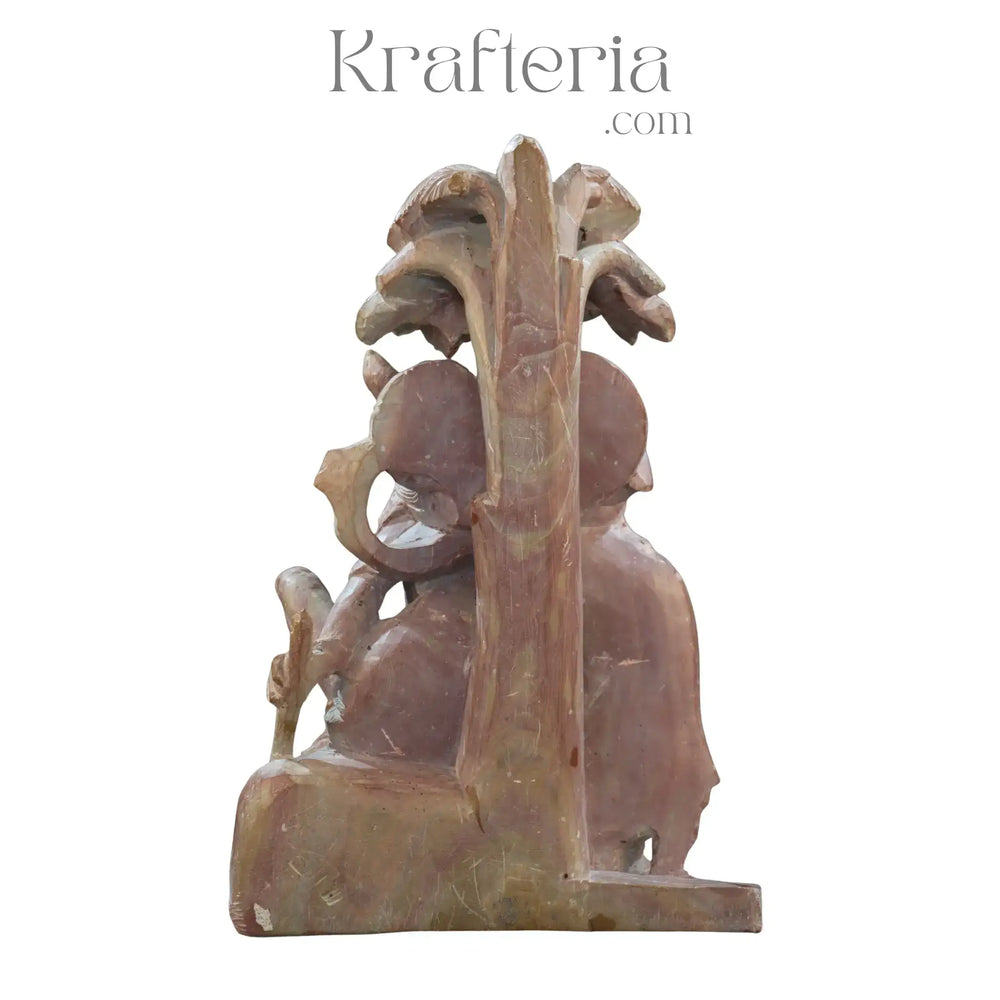 Radha Krishna Sculpture Under the Tree – Eternal Love in Nature Soft Stone