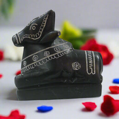 Nandi Idol in Soft Stone – Traditional Temple Decor