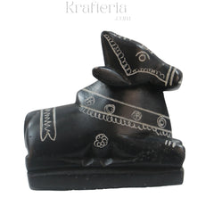 Nandi Idol in Soft Stone – Traditional Temple Decor