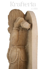 Ancient Stone Carving - A Figure Adorned Sculpture Sand Stone