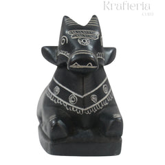 Nandi Idol in Soft Stone – Traditional Temple Decor