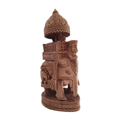 Handcrafted Ambari Elephant with Umbrella | Traditional Indian Decor
