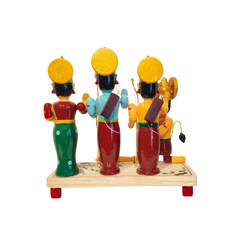 Etikoppaka Ram Darbar-Wooden Statue of Lord Rama, Sita, Lakshmana, and Hanuman
