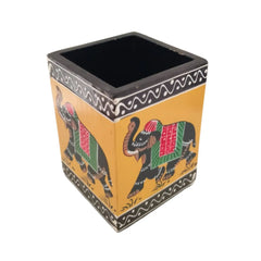 Colorful Handcrafted Pen Holder | Decorative Office Accessory maruthi handicrafts