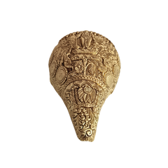 Intricately Carved Brass Shankha Wall Hanging: Divine Vishnu Dashavatara Idol