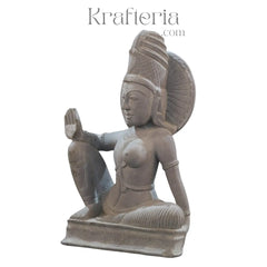 Sculpture of Ardhanareshwara – Celebrating the Union of Shiva and Parvati Soft Stone