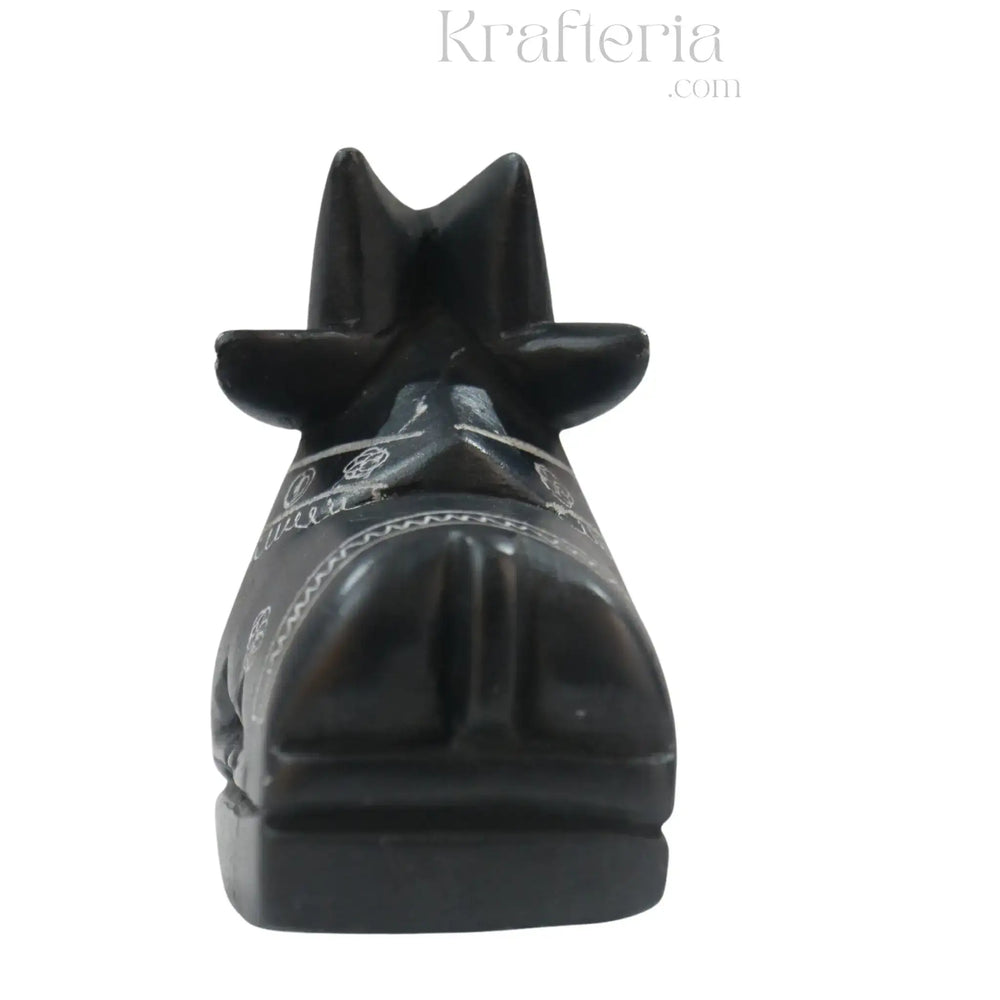 Nandi Idol in Soft Stone – Traditional Temple Decor belur shanker