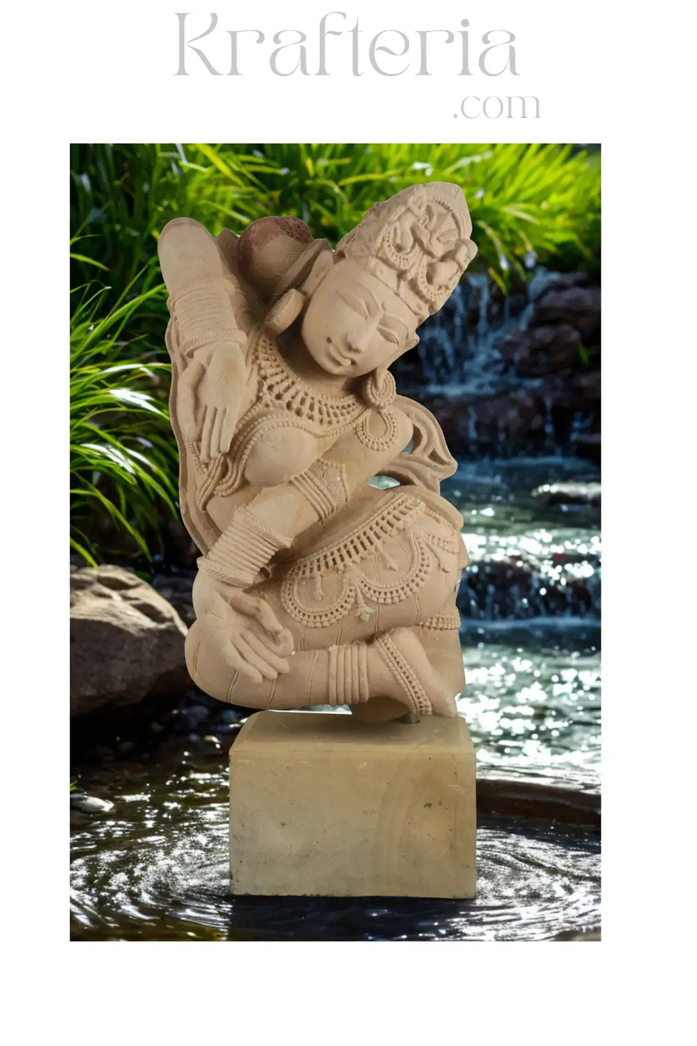 Sandstone Sculpture Of A Traditional Indian Dancer Sand Stone