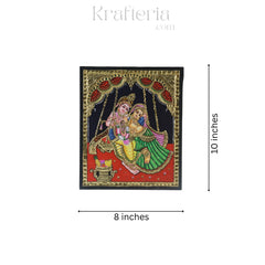 Elegant Radha Krishna – Thanjavur Artistry