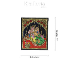 Elegant Radha Krishna – Thanjavur Artistry Paintings