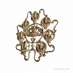 Divine Brass Ashta Lakshmi Wall Hanging – Handcrafted 8 Forms of Wealth Mandala Brass Artwork