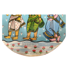 Bathukamma Nimajjanam Art – Hand-Painted Folk Wall Piece wall decor