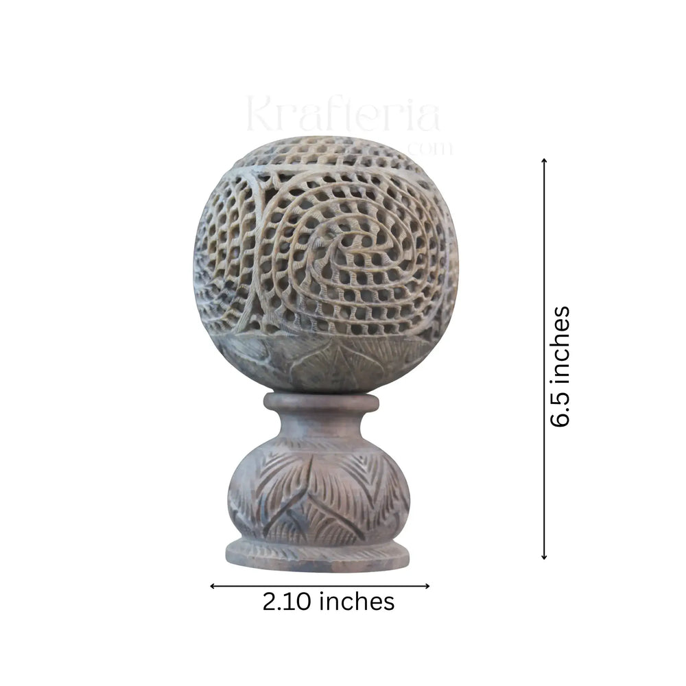 Ball or Globe With Buddha Inside Jali Art Work Varanasi Bachcha Lal