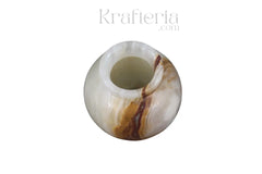 Handcrafted Onyx Marble – Traditional Puja Water Pot Marble Soft Stone