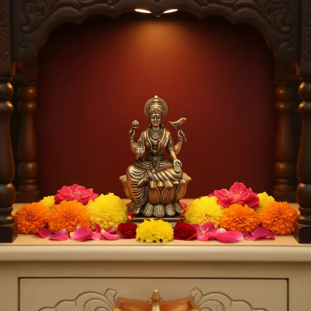 Divine Goddess Lakshmi Brass Idol – Epitome of Prosperity and Grace Brass Ware
