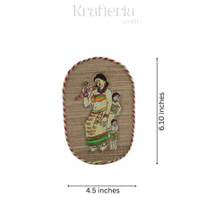 Village Lady with Baby – Handmade Bamboo Wall Decoration Sargaalaya