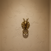 Handcrafted Brass Deer Head Door Knocker – Vintage Wall Décor Accent Brass Artwork