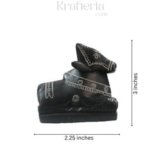 Nandi Idol in Soft Stone – Traditional Temple Decor belur shanker