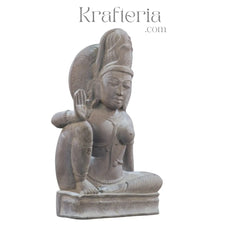Sculpture of Ardhanareshwara – Celebrating the Union of Shiva and Parvati Soft Stone