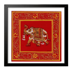 Royal Elephant on Crimson Glory Paintings
