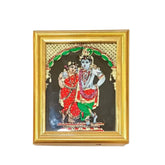 Tanjavur Krishna with Radha – Eternal Elegance Paintings
