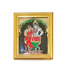 Tanjavur Krishna with Radha – Eternal Elegance Paintings
