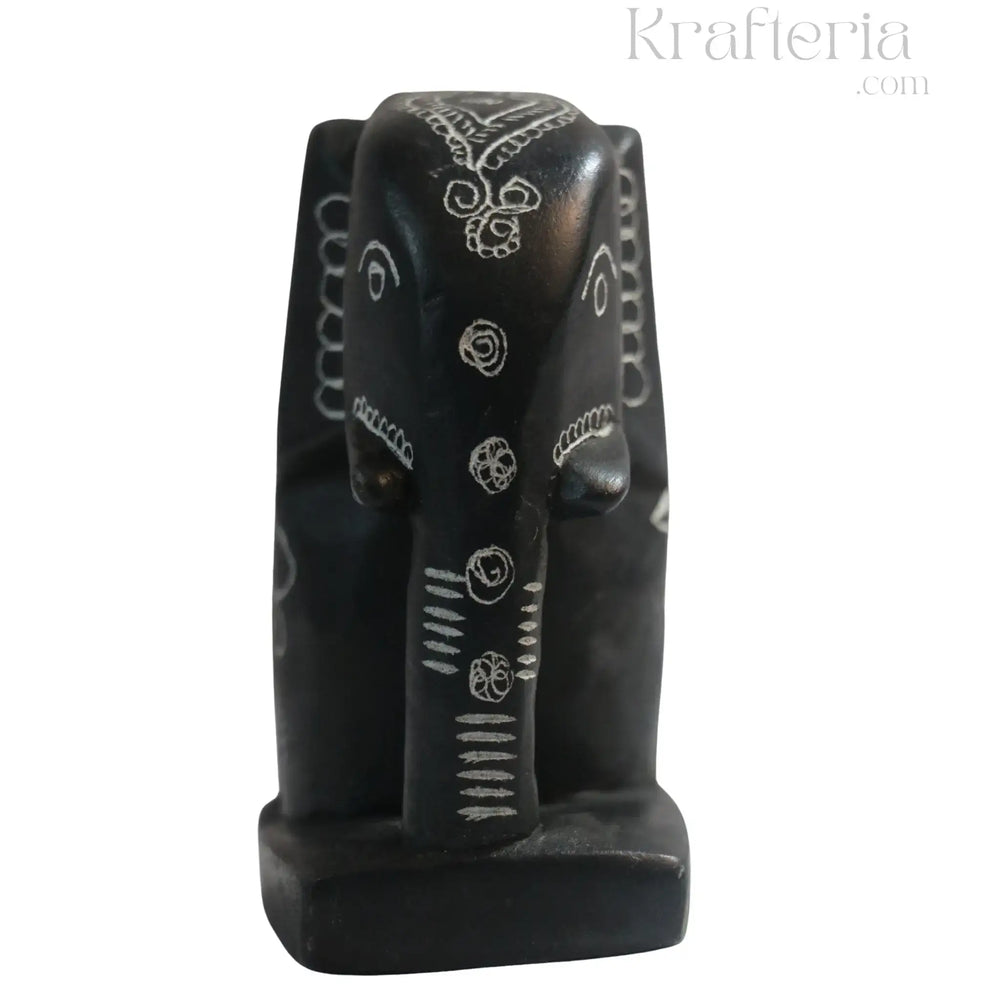 Soft Stone Elephant Showpiece – Handcrafted Decorative Figurine belur shanker