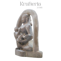 Graceful Lady Breastfeeding Sculpture – Symbol of Love and Care Soft Stone