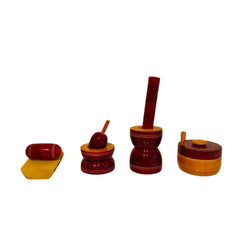 Etikoppaka Miniature Kitchen Grinding Set - Lacquer Wooden Toys | Decor Etikoppaka Lacquerware