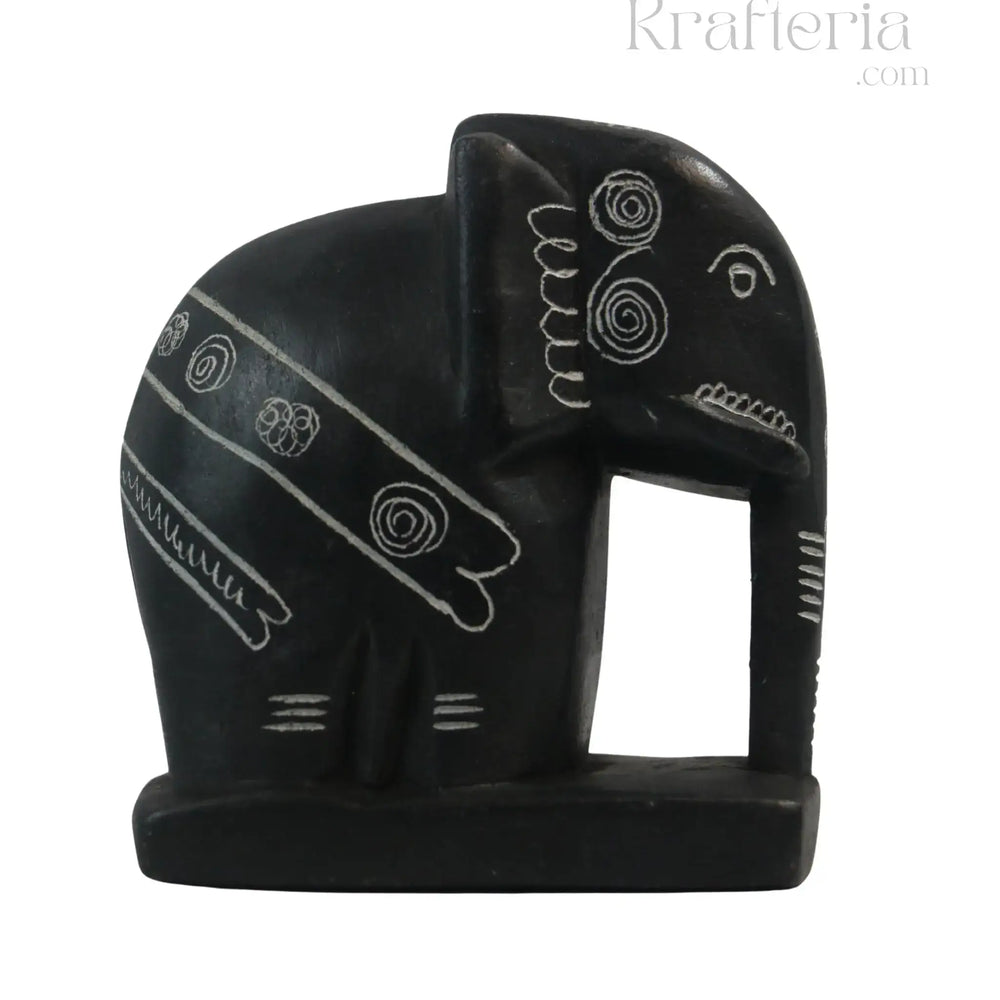 Soft Stone Elephant Showpiece – Handcrafted Decorative Figurine belur shanker