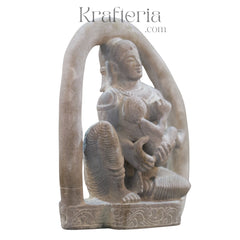 Graceful Lady Breastfeeding Sculpture – Symbol of Love and Care