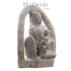 Graceful Lady Breastfeeding Sculpture – Symbol of Love and Care Soft Stone