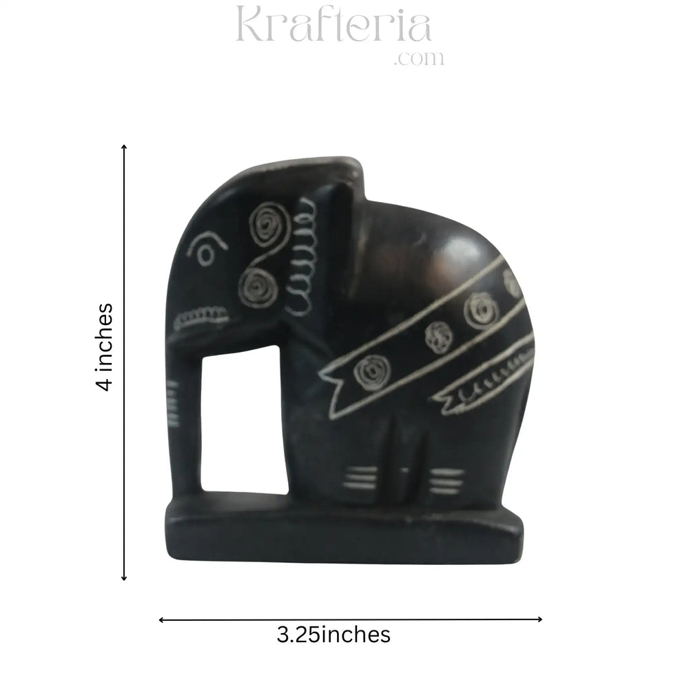 Soft Stone Elephant Showpiece – Handcrafted Decorative Figurine belur shanker