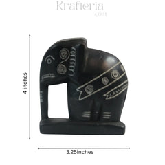 Soft Stone Elephant Showpiece – Handcrafted Decorative Figurine belur shanker