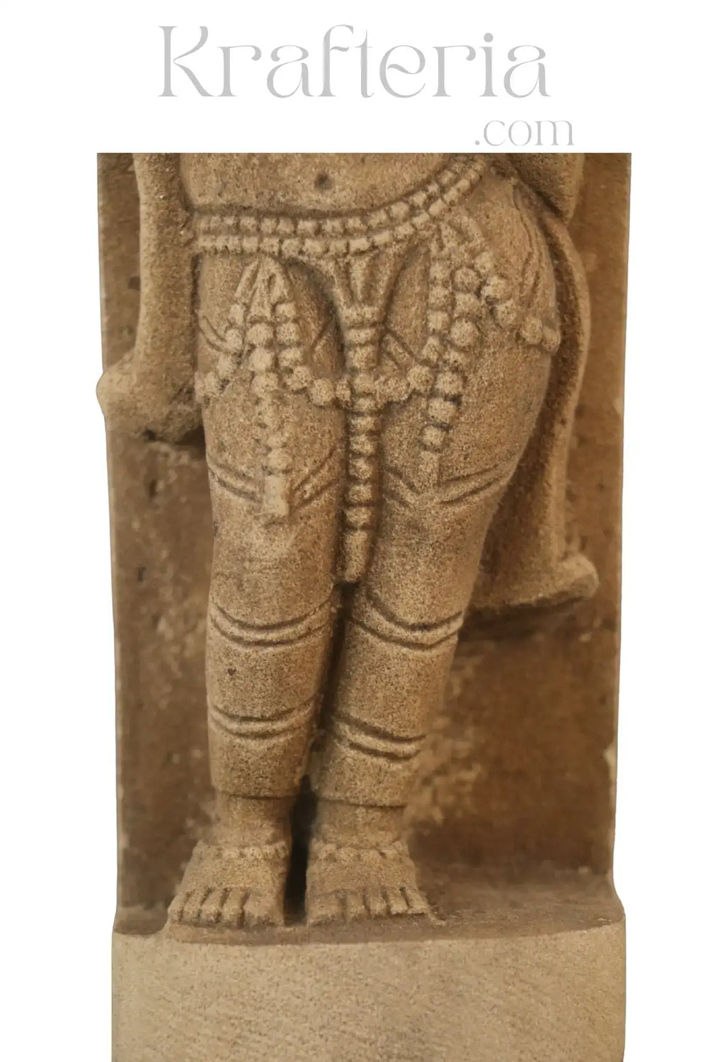 A Lady Adorning Herself with a Mirror Sand Stone