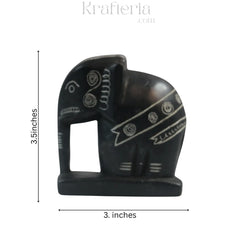 Soft Stone Elephant Showpiece – Handcrafted Decorative Figurine belur shanker