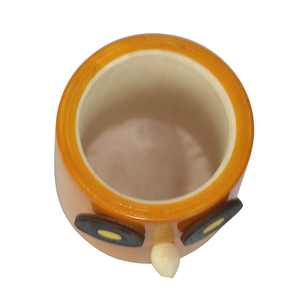 Hand painted owl pen holder