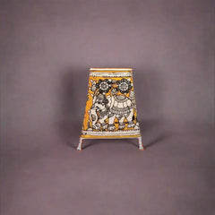Artisan Crafted Elephant in Kalamkari Leather Puppetry | Bed Lamp Leather Paintings