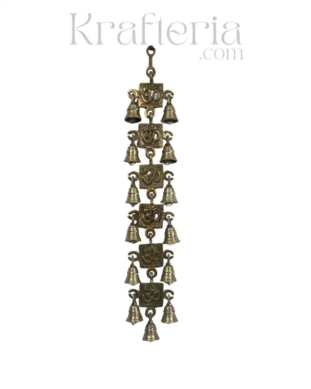 Brass Om Bell Wall Hanging – Perfect for Meditation and Prayer Spaces Brass Ware