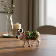 Hand-Painted Metal Cow Metal Decorative