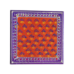 Hand-Painted Wooden Stool For Pooja (Chowki) with Traditional Design Wood Decorative