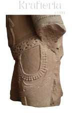 Ancient Indian Sandstone Sculpture of a Divine Being (Deva/Gandharva)